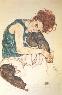 Egon Schiele Seated Woman with Bent Knee (nn03)